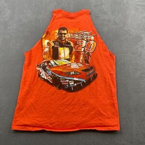 Vintage Chase Authentics NASCAR Racing Tank Top Sz‎ L Orange Tony Stewart #20